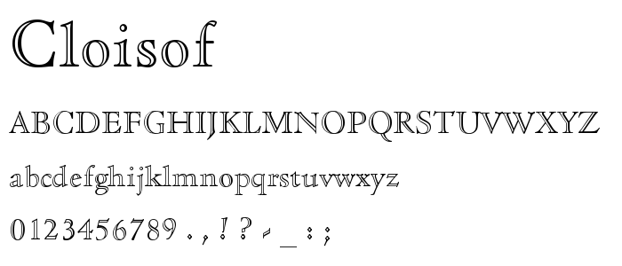 Cloisof font