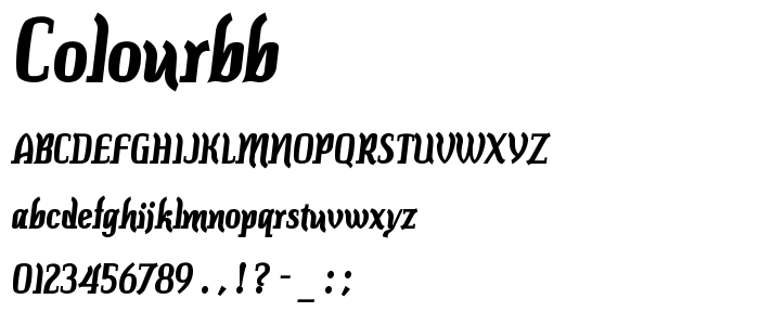 Colourbb font