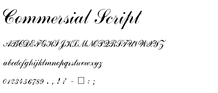 Commersial_Script font