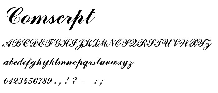 Comscrpt font