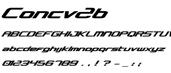 Concv2b font