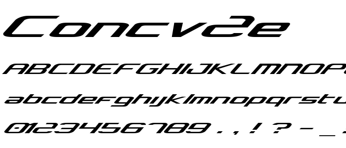 Concv2e font