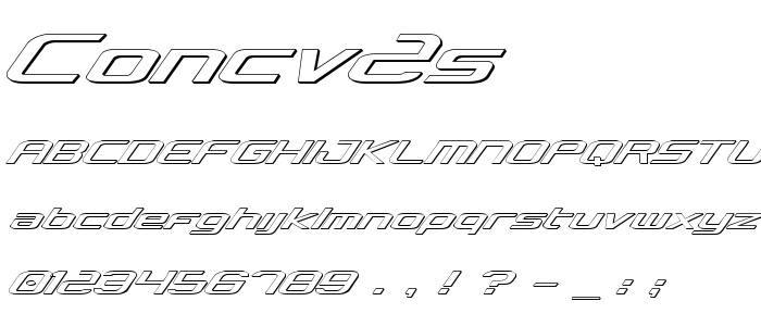 Concv2s font