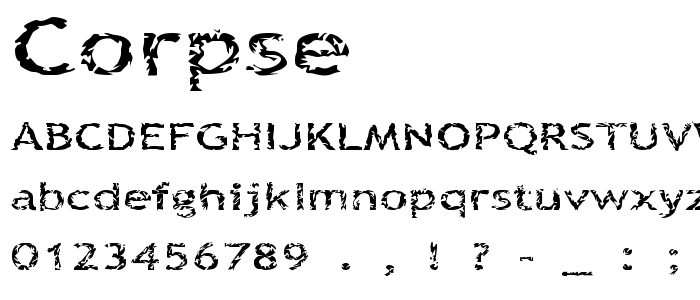 Corpse font