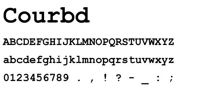 Courbd font