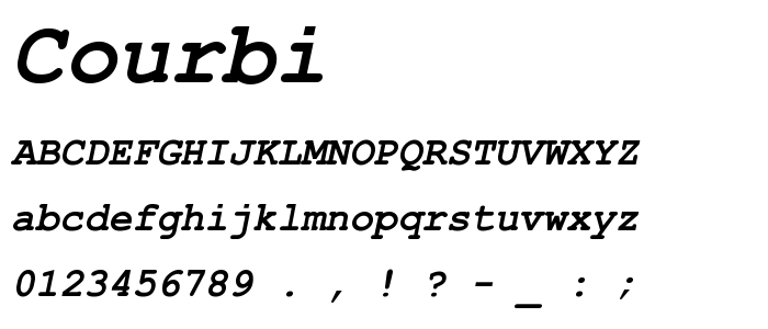 Courbi font