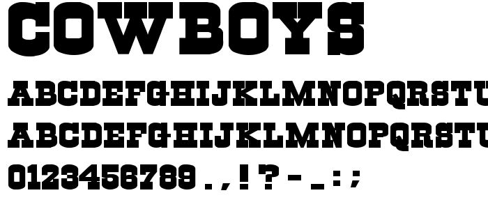 Cowboys font