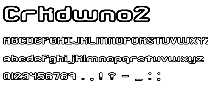 Crkdwno2 font