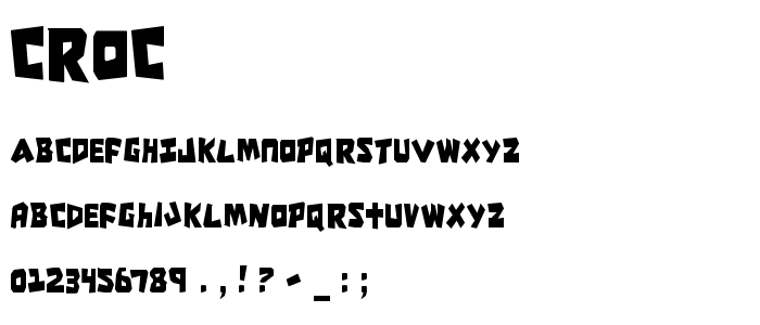 Croc font