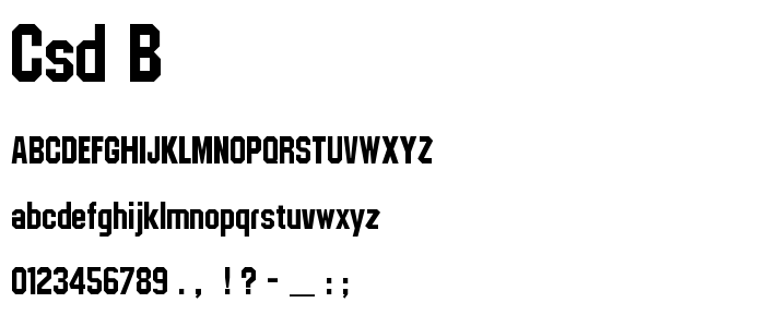 Csd_Bloc font