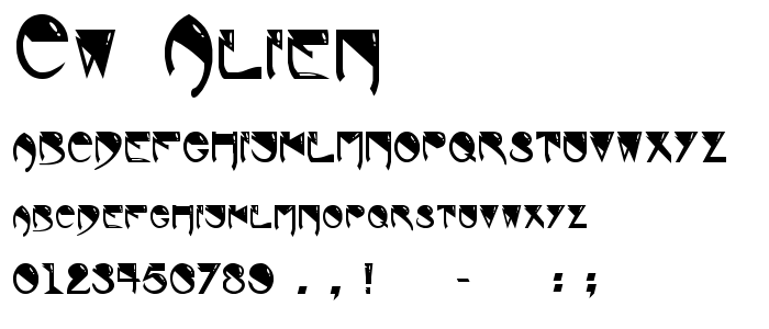 Cw_Alien font
