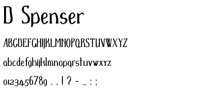 D_Spenser font