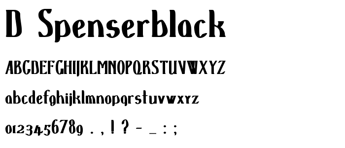 D_Spenserblack font