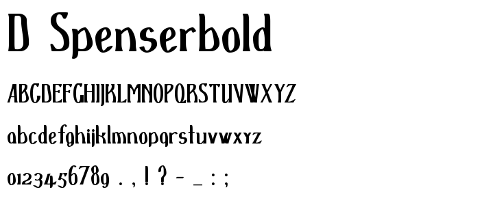 D_Spenserbold font