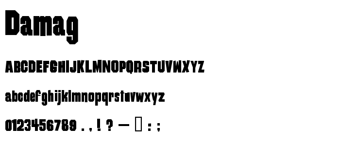 Damag font