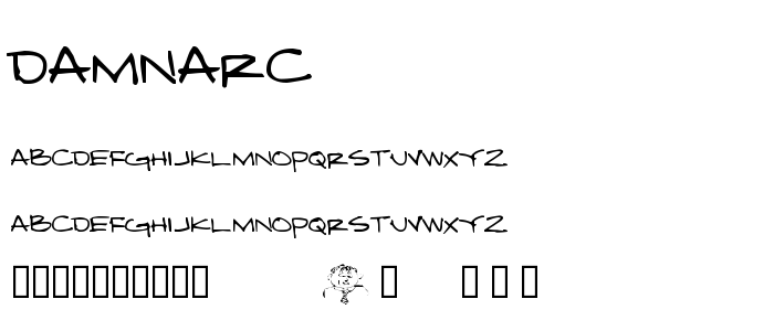 Damnarc font