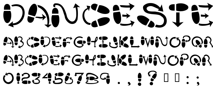 Dancestep font