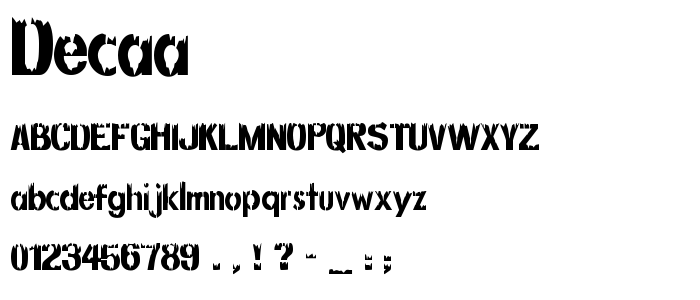 Decaa font