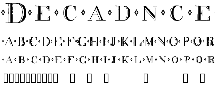 Decadnce font