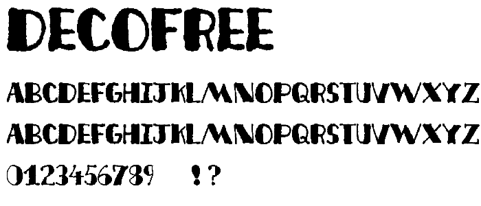 Decofree font