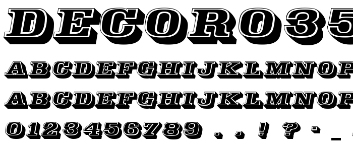 Decor035 font