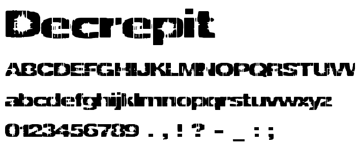 Decrepit font