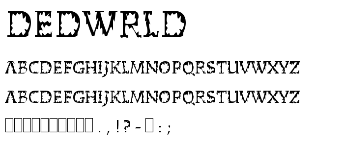 Dedwrld font