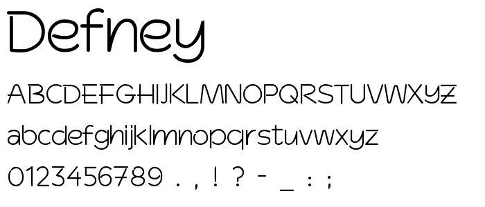 Defney font