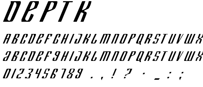 Deptk font