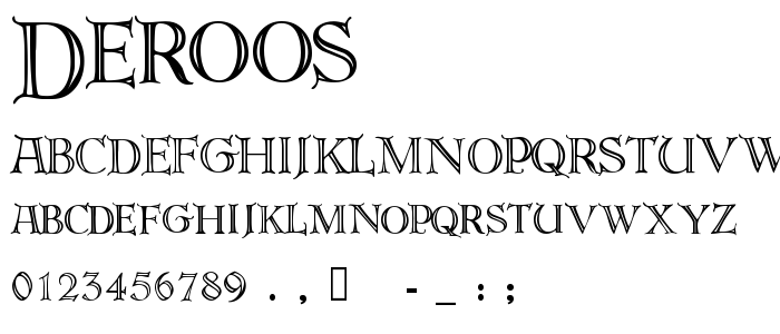 Deroos font