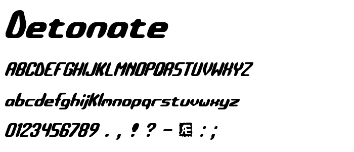 Detonate font