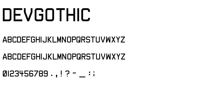 Devgothic font