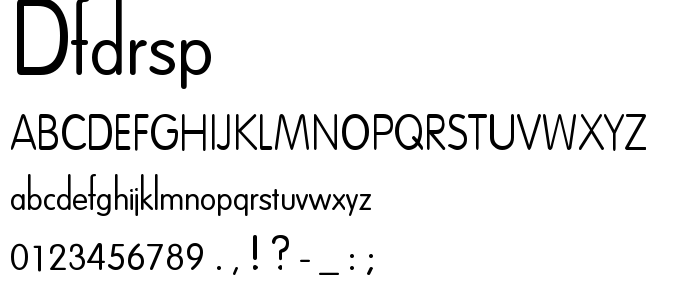 Dfdrsp font