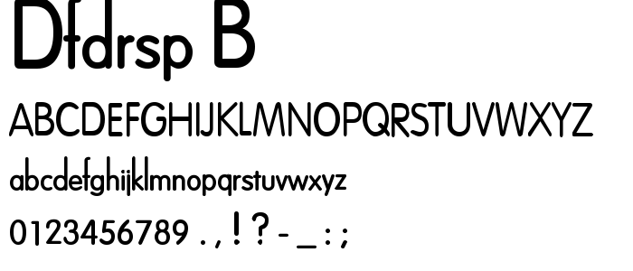 Dfdrsp_B font