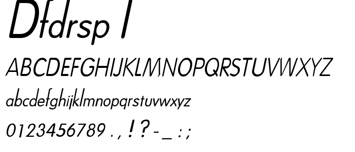 Dfdrsp_I font
