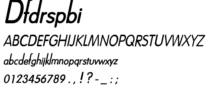 Dfdrspbi font