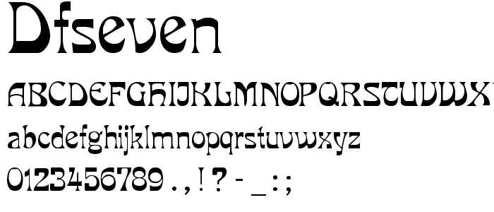 Dfseven font