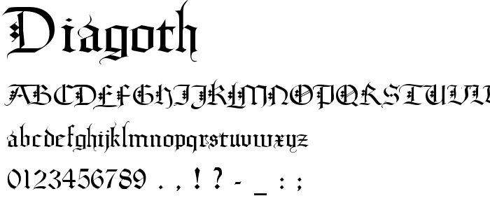 Diagoth font