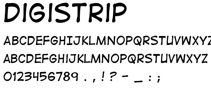 Digistrip font