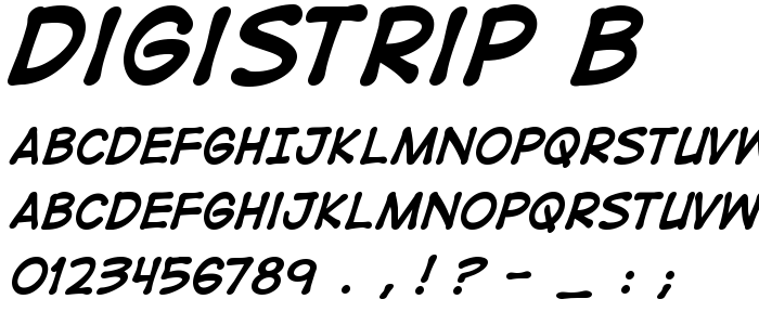 Digistrip_B font