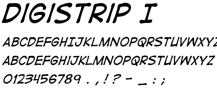 Digistrip_I font