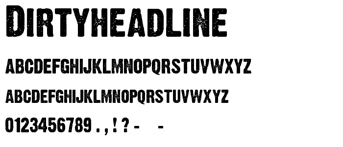 Dirtyheadline font