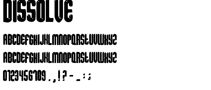 Dissolve font