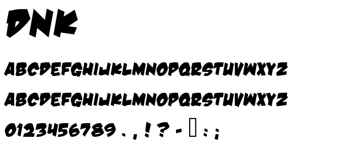 Dnk font