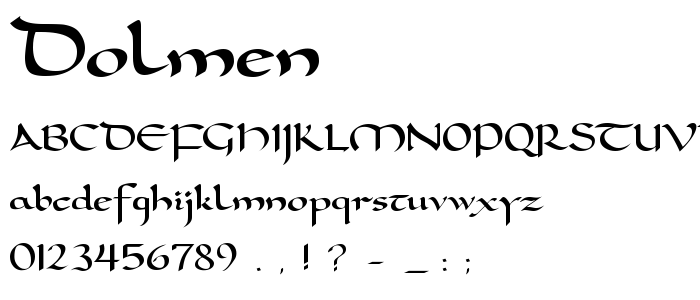 Dolmen font