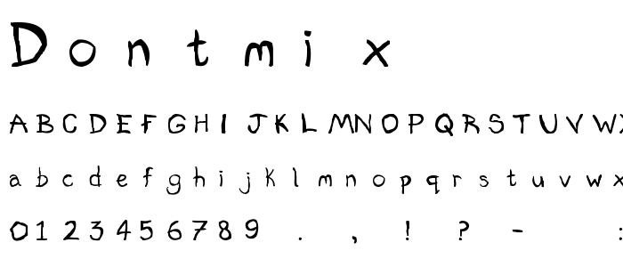 Dontmix font