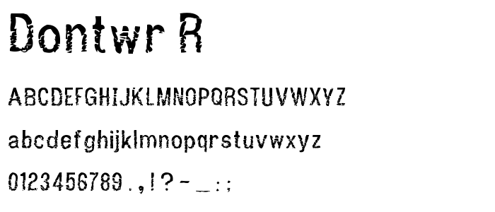 Dontwr_R font