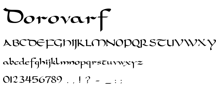 Dorovarf font