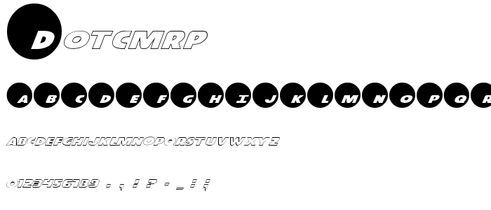 Dotcmrp font