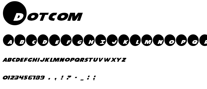 Dotcom font